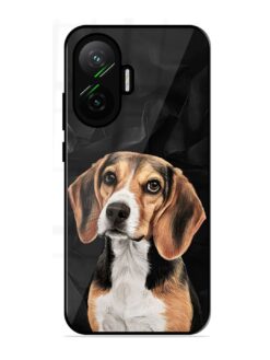 Beagle Portrait Glossy Metal Phone Cover for Poco F7 (5G)