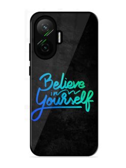Believe In Yourself Glossy Metal Phone Cover for Poco F7 (5G)
