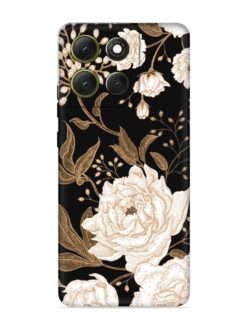 Peonies Roses Floral Embossed Soft Silicone Case for Motorola Moto G86 Power (5G)