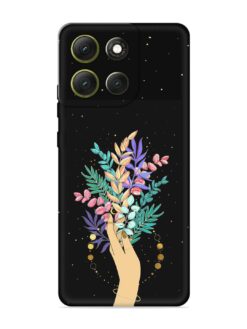 Flower On Hand Embossed Soft Silicone Case for Motorola Moto G86 Power (5G)