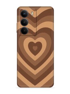 Brown Heart Embossed Soft Silicone Case for Realme Narzo 80 Lite (5G)