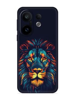 Colorful Lion Embossed Soft Silicone Case for Vivo X200 FE (5G)