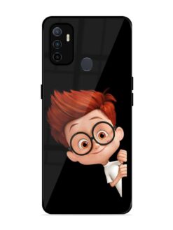 Smart Boy Cartoon Glossy Metal Phone Cover for Oppo A53