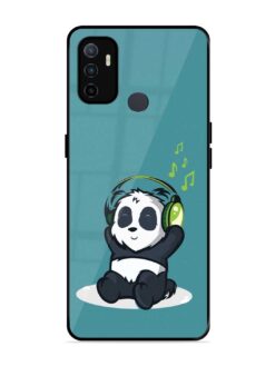 Music Panda Glossy Metal Phone Cover for Oppo A53