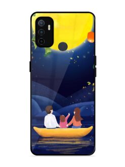 Happy Family And Beautiful View Glossy Metal Phone Cover for Oppo A53