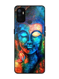 Buddha Painting Glossy Metal Phone Cover for Oppo A53