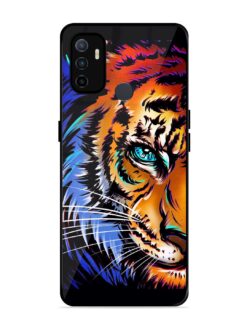 Colorful Lion Art Glossy Metal Phone Cover for Oppo A53