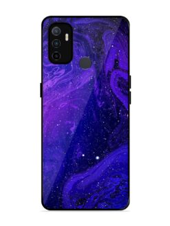Galaxy Acrylic Abstract Art Glossy Metal Phone Cover for Oppo A53