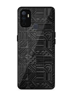 Seamless Pattern Glossy Metal Phone Cover for Oppo A53