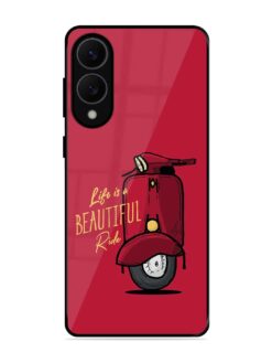 Life Is Beautiful Rides Glossy Metal Phone Cover for Samsung Galaxy S25 Edge (5G)