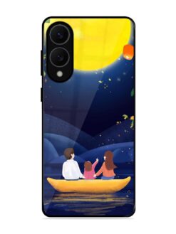 Happy Family And Beautiful View Glossy Metal Phone Cover for Samsung Galaxy S25 Edge (5G)