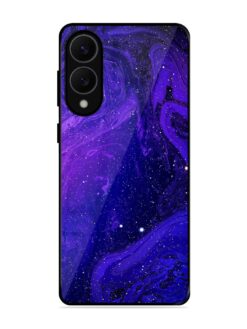 Galaxy Acrylic Abstract Art Glossy Metal Phone Cover for Samsung Galaxy S25 Edge (5G)