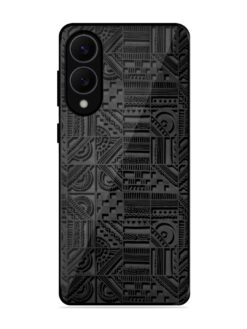 Seamless Pattern Glossy Metal Phone Cover for Samsung Galaxy S25 Edge (5G)