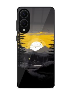 Sunset Vector Glossy Metal Phone Cover for Samsung Galaxy S25 Edge (5G)