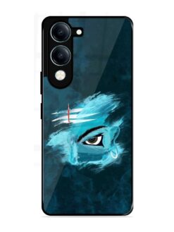Lord Shiva Glossy Metal Phone Cover for Vivo Y19 (5G)