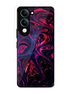 Abstract Background Glossy Metal Phone Cover for Vivo Y19 (5G)