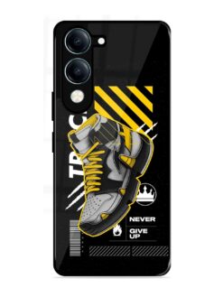 Shoe Background Glossy Metal Phone Cover for Vivo Y19 (5G)