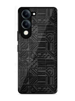 Seamless Pattern Glossy Metal Phone Cover for Vivo Y19 (5G)