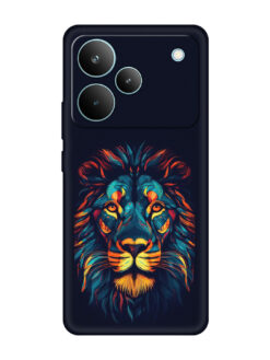Colorful Lion Embossed Soft Silicone Case for Realme P4 Pro (5G)