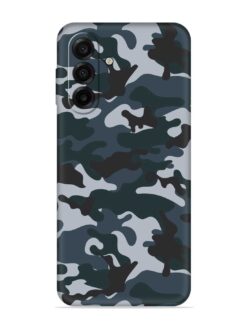 Dark Blue Army Military Art Embossed Soft Silicone Case for Samsung Galaxy A17 (5G)