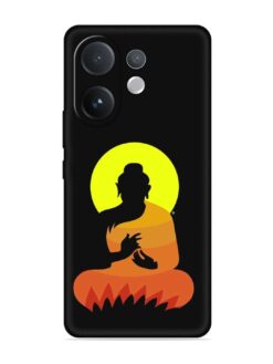 Buddha Art Black Embossed Soft Silicone Case for Vivo V60 (5G)