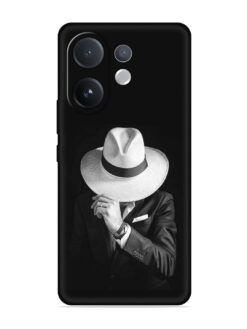 Men Under Hat Embossed Soft Silicone Case for Vivo V60 (5G)