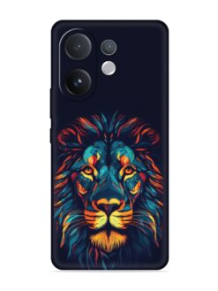 Colorful Lion Embossed Soft Silicone Case for Vivo V60 (5G)