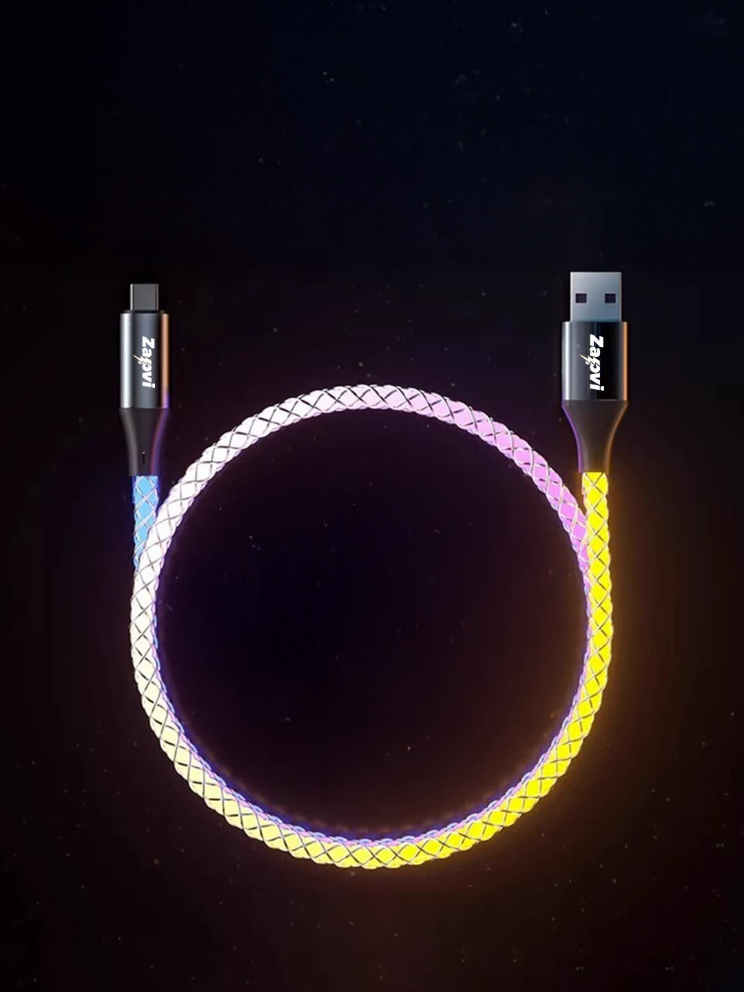 Illuminated RGB Flowing Current Charging Cable (USB-A to USB-C