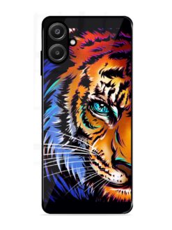 Colorful Lion Art Glossy Metal Phone Cover for Samsung Galaxy A06 (4G)