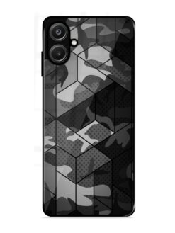 Hexagonal Pattern Glossy Metal Phone Cover for Samsung Galaxy A06 (4G)