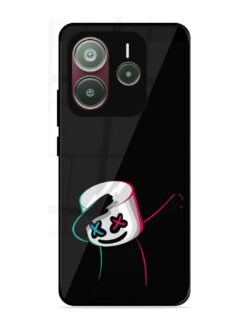 Black Marshmallow Glossy Metal Phone Cover for Xiaomi Redmi Note 14 SE (5G)