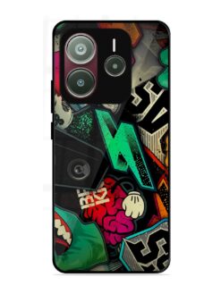 Graffiti Art Glossy Metal Phone Cover for Xiaomi Redmi Note 14 SE (5G)