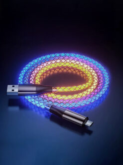 Illuminated RGB Flowing Current Charging Cable (USB-A to USB-C)