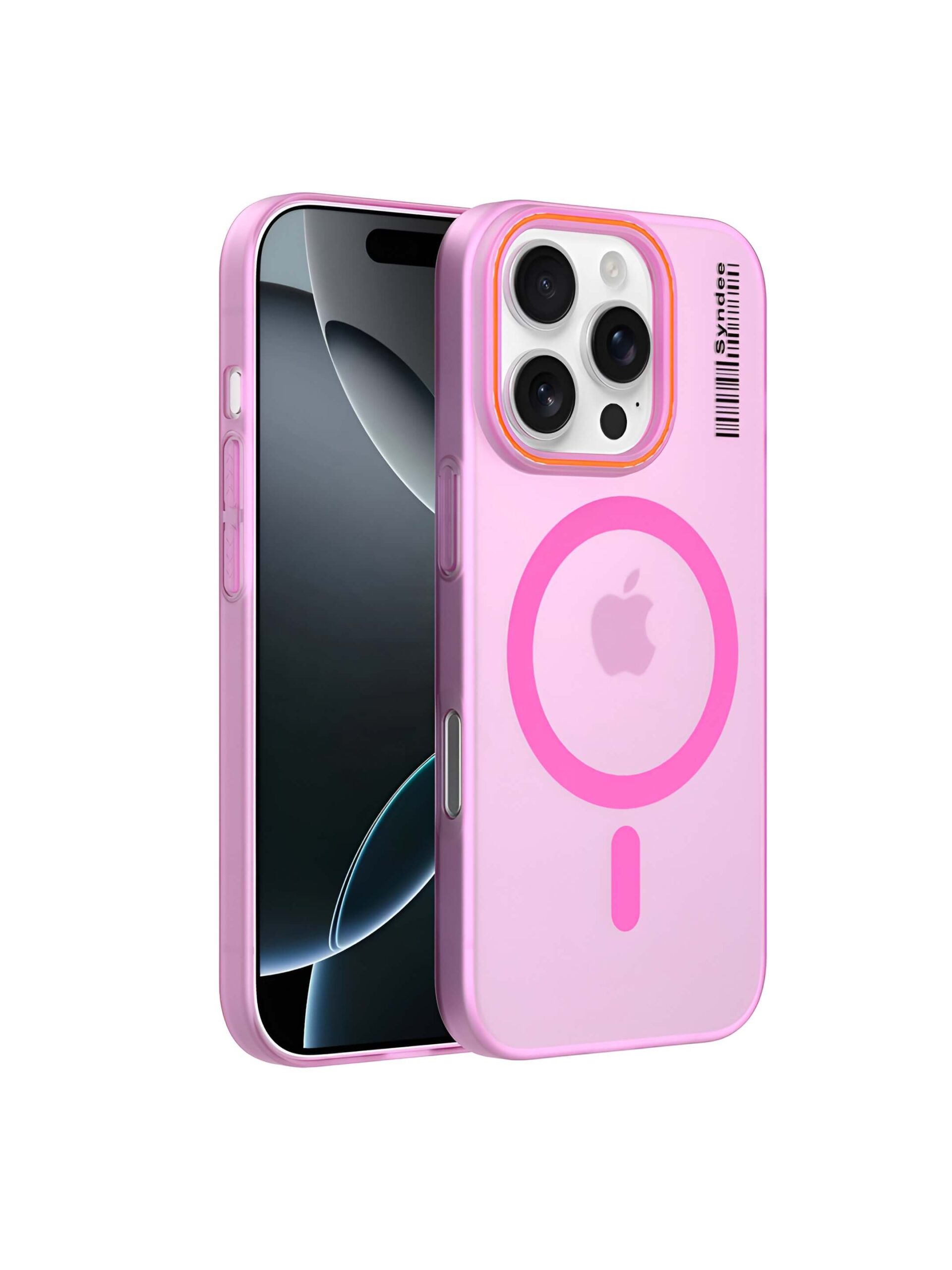 Frosted Matte MagSafe Transparent Pink Case For Apple Iphone 16