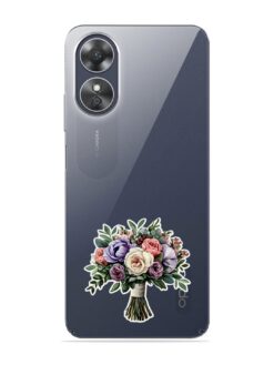 Romantic Wildflower Mix Transparent Printed Mobile Case for Oppo A17