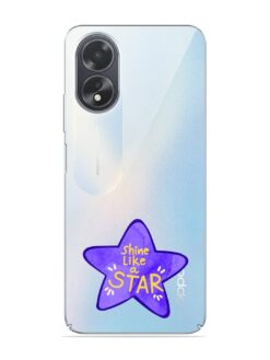Pointed Star Serves Transparent Printed Mobile Case for Oppo A18