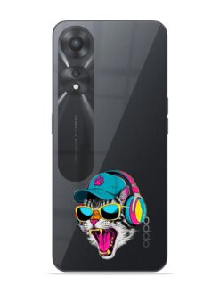 Cool Monkey Jungle Art Transparent Printed Mobile Case for Oppo A78 (5G)