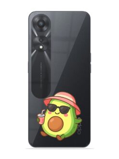 Cool Avocado Chill Transparent Printed Mobile Case for Oppo A78 (5G)