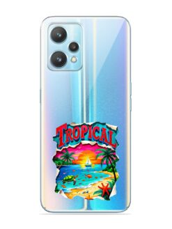 Tropical Transparent Printed Mobile Case for Realme 9 (4G)