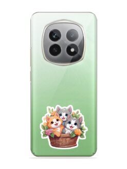 Kitten Basket Blooms Transparent Printed Mobile Case for Realme P2 Pro (5G)