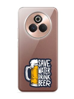 Save Water Drink Beer Transparent Printed Mobile Case for Realme P3 Pro (5G)
