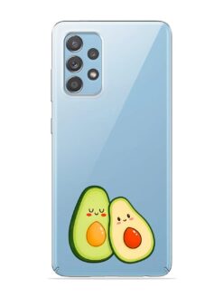 Vector Art Tropical Beach Sunset Transparent Printed Mobile Case for Samsung Galaxy A72