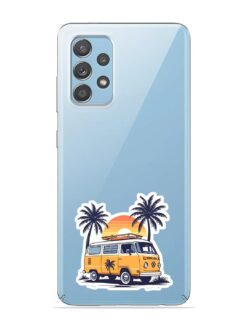 Vw Bus And Palm Trees Transparent Printed Mobile Case for Samsung Galaxy A72