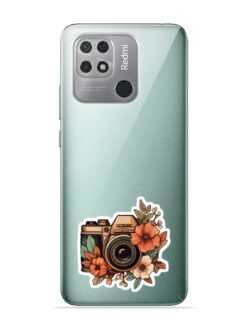 Fall Floral Camera Transparent Printed Mobile Case for Xiaomi Redmi 10A