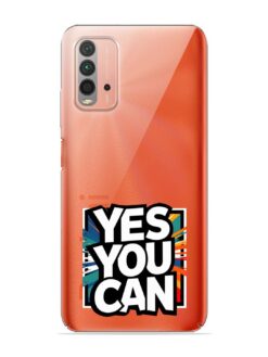Yes You Can Hand Lettering Transparent Printed Mobile Case for Xiaomi Redmi 9 Power