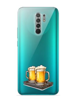Cheers Two Steins Of Frothy Beer Transparent Printed Mobile Case for Xiaomi Redmi 9 Prime