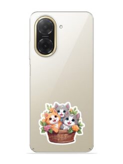 Kitten Basket Blooms Transparent Printed Mobile Case for Xiaomi Redmi A5