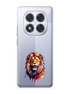Geometric Lion Art Design Transparent Printed Mobile Case for Xiaomi Redmi Note 14 Pro (5G)