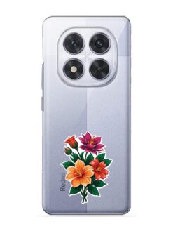 Exotic Flower Bouquet Transparent Printed Mobile Case for Xiaomi Redmi Note 14 Pro (5G)