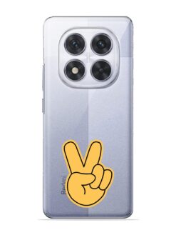 Peace Sign V Transparent Printed Mobile Case for Xiaomi Redmi Note 14 Pro (5G)